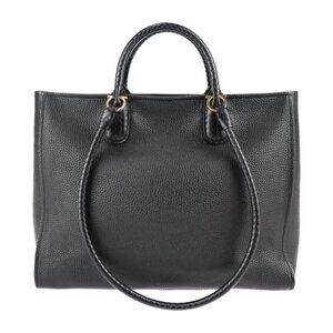 SALVATORE FERRAGAMO Black Leather Shoulder Bag
